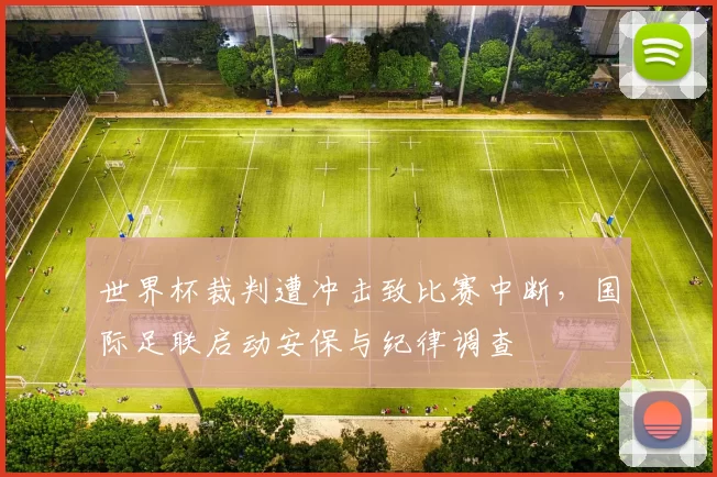 世界杯裁判遭冲击致比赛中断，国际足联启动安保与纪律调查